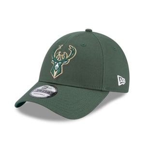 New Era, Sapca ajustabila 9forty patch Milwaukee Buks, Verde englez