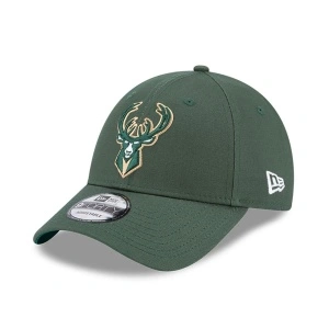 New Era, Sapca ajustabila 9forty patch Milwaukee Buks, Verde englez
