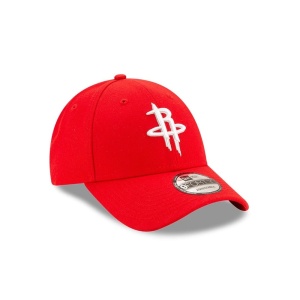 New Era, Sapca ajustabila cu logo brodat Houston Rockets, Rosu mat 4