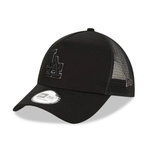New Era, Sapca de bumbac cu logo cu segmente de plasa LA dodgers, Negru mat