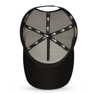 New Era, Sapca de bumbac cu logo cu segmente de plasa LA Lakers, Negru 4