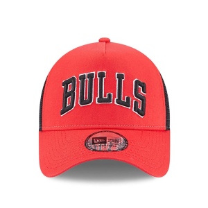 New era, Sapca trucker team script Chicago Bulls, Rosu 2