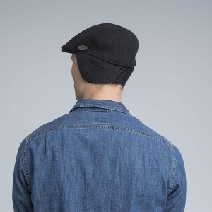 Basca Kangol Wool 504 Earlap, Negru 3