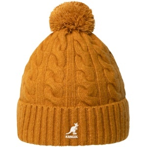 Kangol, Caciula tricota gros cu ciucure Pom, Portocaliu