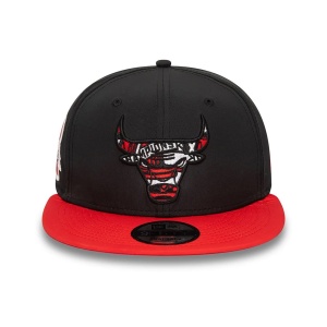 New Era, Sapca 9fifty infill Chicago Bulls, Negru mat 2