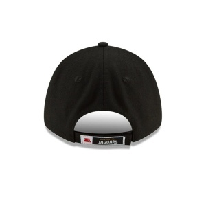 New Era, Sapca ajustabila cu logo brodat Jacksonville Jaguars, Negru mat 4