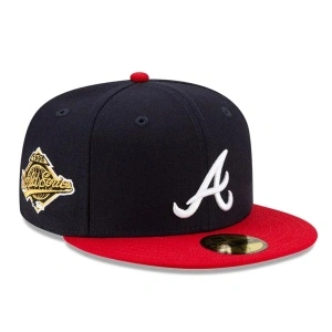 New Era, Sapca baseball 59fifty side patch Atlanta Braves, Albastru marin - Img 2