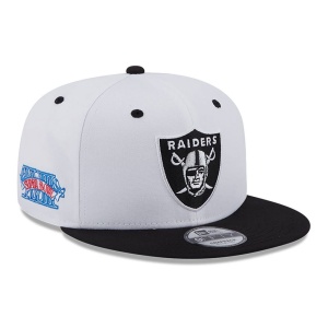 New Era, Sapca baseball 9fifty patch Las Vegas Raiders, Alb mat