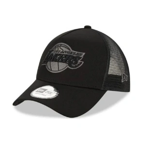 New Era, Sapca de bumbac cu logo cu segmente de plasa LA Lakers, Negru