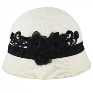 Betmar, Palarie dama mindenhall cloche, Alb