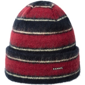 Kangol, Caciula acril fuzzy stripe, Albastru/ Rosu