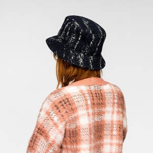 Kangol, Palarie neagra needlepunch floral bucket 3