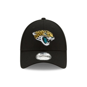 New Era, Sapca ajustabila cu logo brodat Jacksonville Jaguars, Negru mat 2