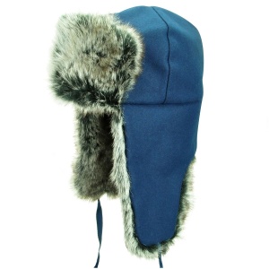 Kangol-caciula-albastra-wool-ushanka