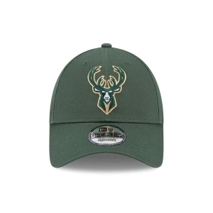 New Era, Sapca ajustabila 9forty patch Milwaukee Buks, Verde englez 2