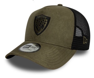 New Era, sapca din plasa RC Toulonnais faux suede, Verde padure