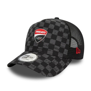 New-Era-sapca-trucker-ducati-motor-check-all-over-print-negru