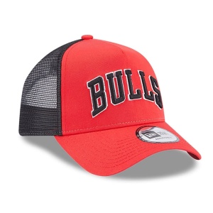 New era, Sapca trucker team script Chicago Bulls, Rosu 3