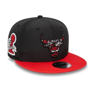 New Era, Sapca 9fifty infill Chicago Bulls, Negru mat 4