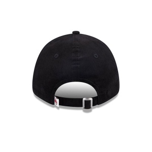 New Era, Sapca ajustabila cu logo brodat AC Milan, Negru mat 4
