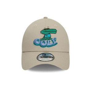 New Era, Sapca ajustabila cu logo brodat Golf Gator, Bej nisip 2