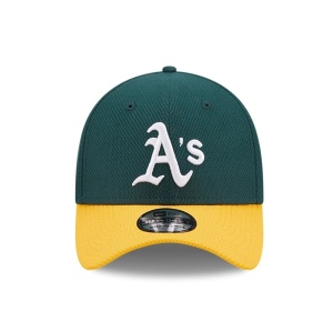 New Era, Sapca baseball 39thirty diamond Oakland Athletics, Verde/Galben 2