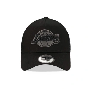 New Era, Sapca de bumbac cu logo cu segmente de plasa LA Lakers, Negru 2