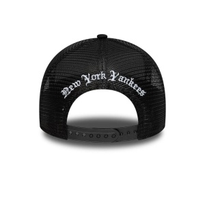 New Era, sapca din plasa NY Yankees wordmark, Negru 4