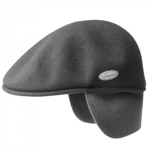 Basca Kangol Wool 504 Earlap, Gri Inchis