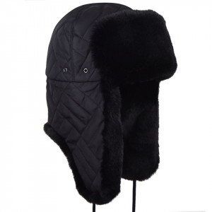 Kangol-caciula-neagra-quilted-trapper-3