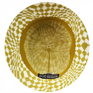 Kangol-palarie-warped-check-bucket-galben-5