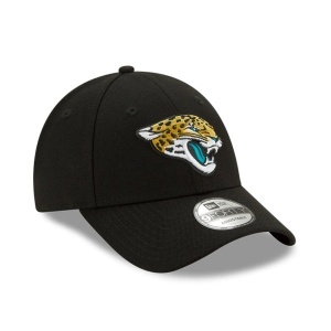 New Era, Sapca ajustabila cu logo brodat Jacksonville Jaguars, Negru mat 3