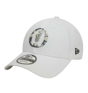 New Era, Sapca ajustabila cu logo brodat Open Golf, Alb optic
