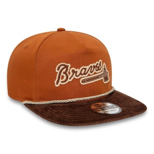 New Era, Sapca baseball 9fifty golfer Atlanta Braves, Maro caramel 2