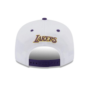 New Era, Sapca baseball 9fifty patch Los Angeles Lakers, Alb mat 4