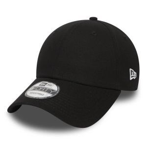 New era, Sapca baseball de bumbac cu logo, Negru mat