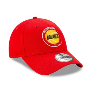 New Era, Sapca ajustabila cu logo brodat Houston Rockets, Rosu vermilion 3