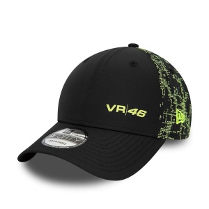 New Era, Sapca baseball VR46 Print, Negru/Verde