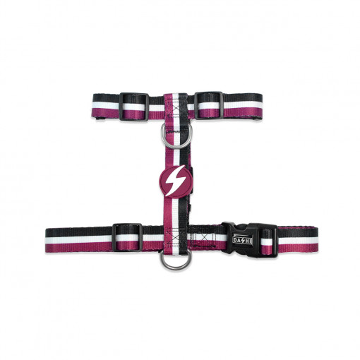 Dashi Ham Stripes3 Purple&Black Back Harness Prindere Spate L