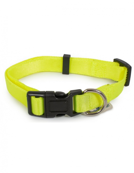 L-NCO380 Farm Company Zgarda Nylon Galben Neon 1.5X25-40 cm