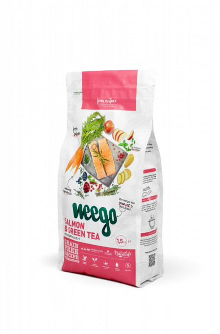Weego Cat Sterilised Somon & Ceai Verde 1.5 kg