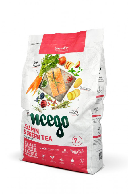 Weego Cat Sterilised Somon & Ceai Verde 7 kg