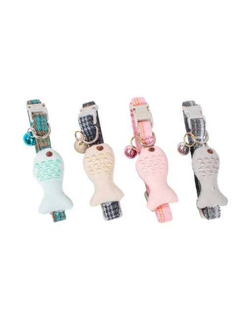 L-NGA169 Farm Company Zgarda Pisica cu accesoriu tip peste - Set 12 buc