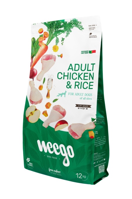 Weego Dog Low Grain Adult Pui si Orez 12kg