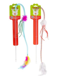 G-MIX259 Farm Company Undita pentru pisici cu pene colorate 40cm