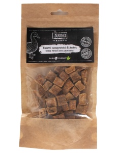 M-PIU150 Farm Company Recompense Caini - Piu Buono Duck Meat Cubes Monoprotein 70G
