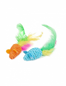 Farm Company Jucarie Pisica Soricel cu Pene 4 cm / Set 60 buc