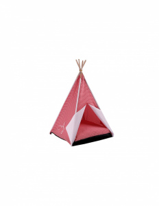 Farm Company Vichy Pet Tent 47 X 47 X 75 cm Rosu