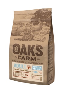 Oaks Farm GF Mini Adult Peste Alb 2kg