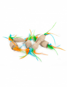 Farm Company Jucarie Pisica Din Carton cu Pene 6 cm / Set 24 buc